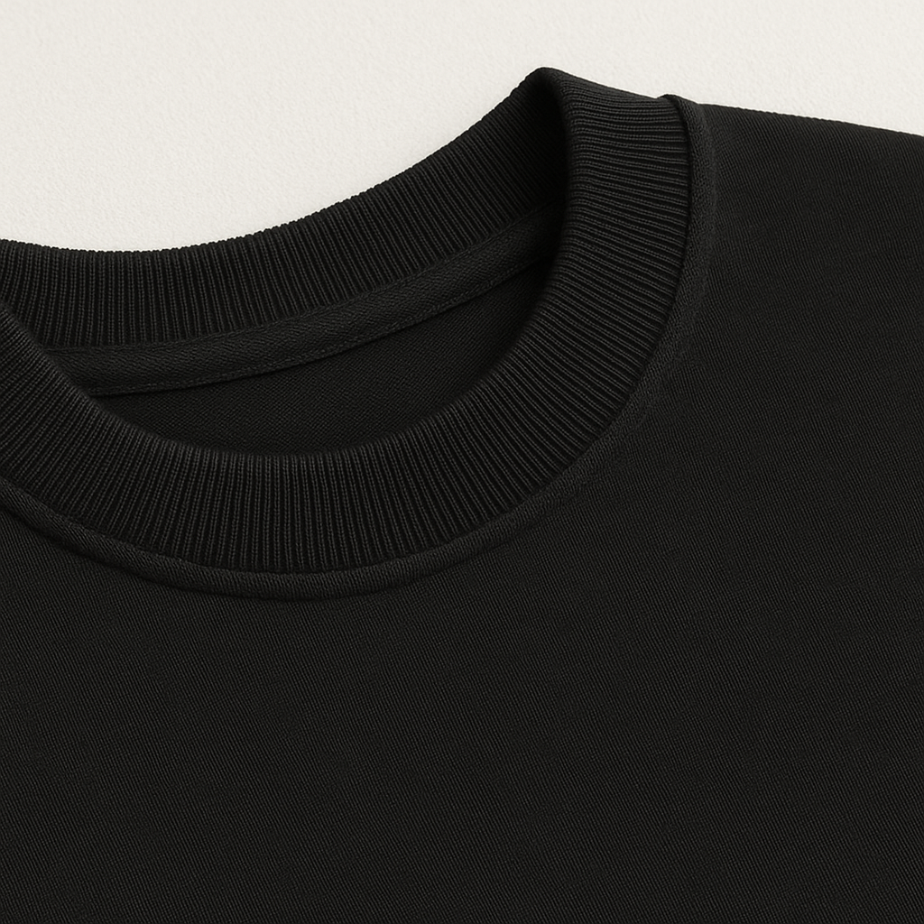 Drop Shoulder Oversized Tee – Black