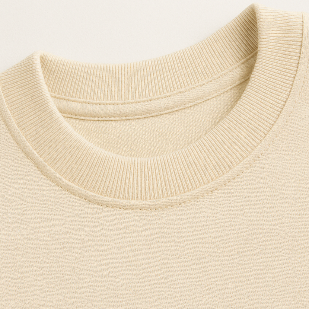Drop Shoulder Oversized Tee – Beige