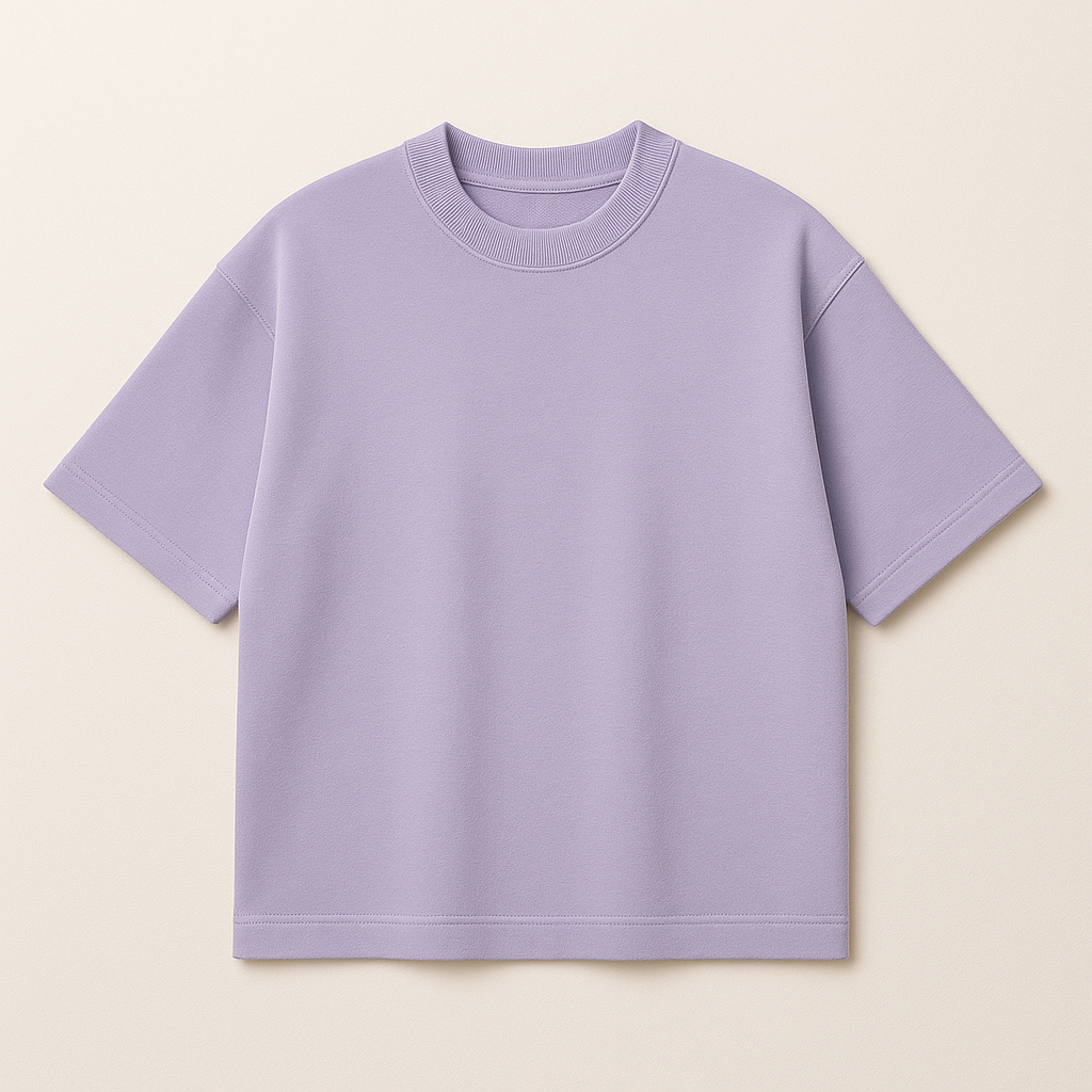 French Terry Oversized Tee – Lavender