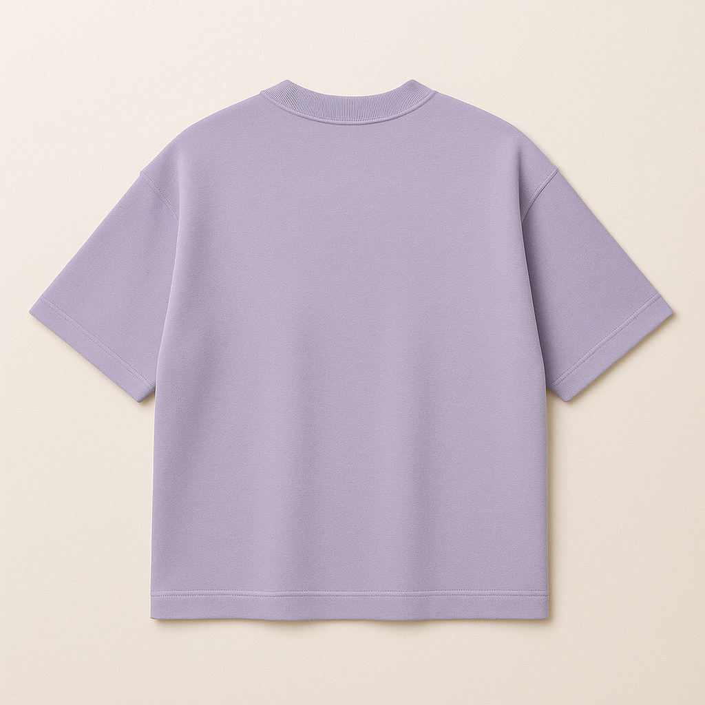 French Terry Oversized Tee – Lavender