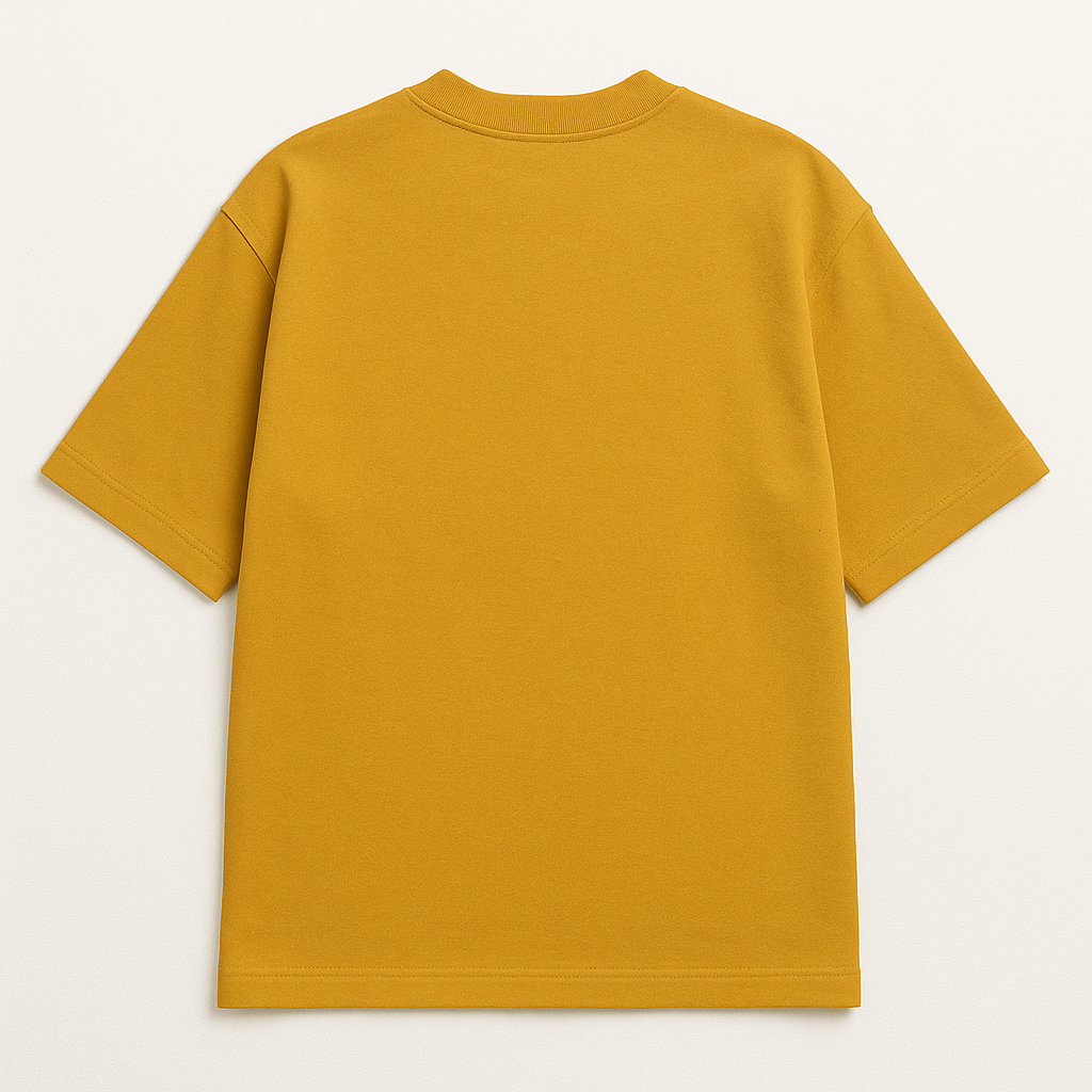Drop Shoulder Oversized Tee – Mustard Yellow