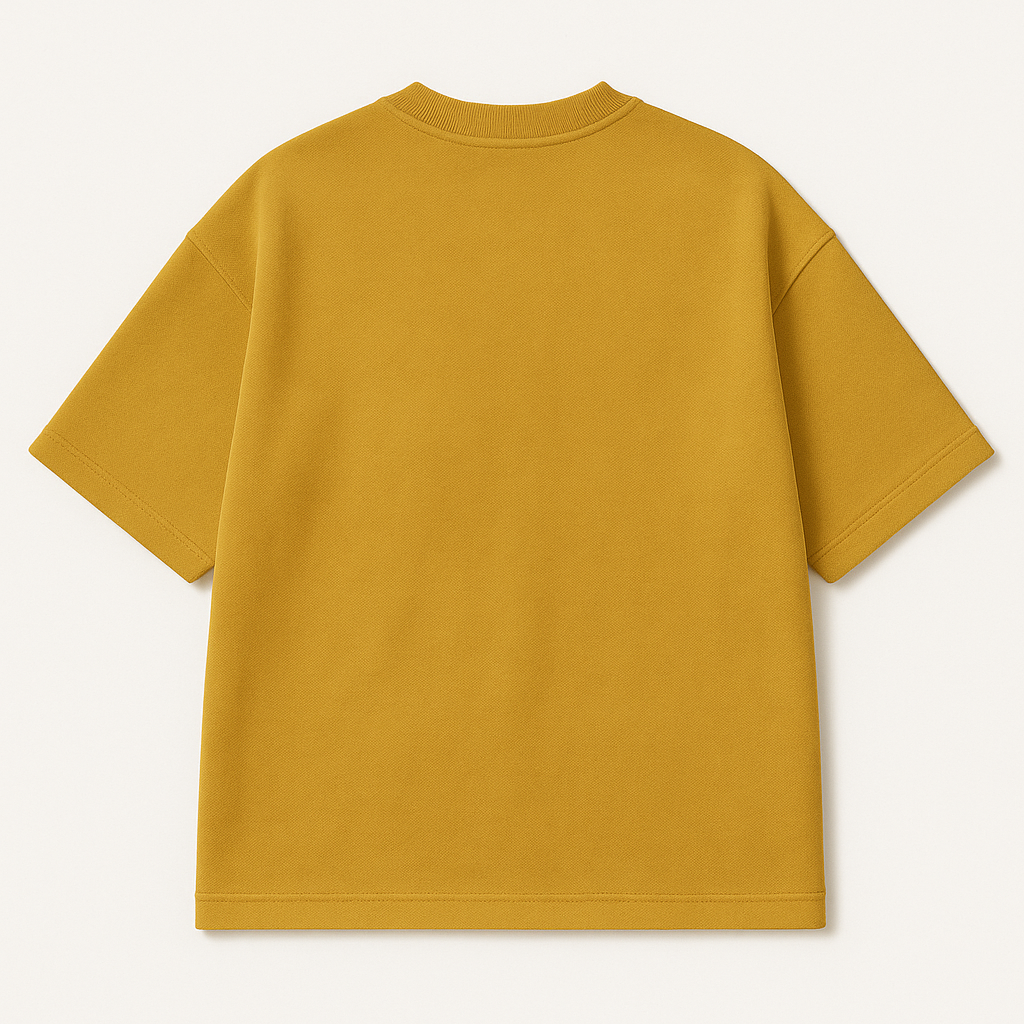 French Terry Oversized Tee – Mustard Yellow