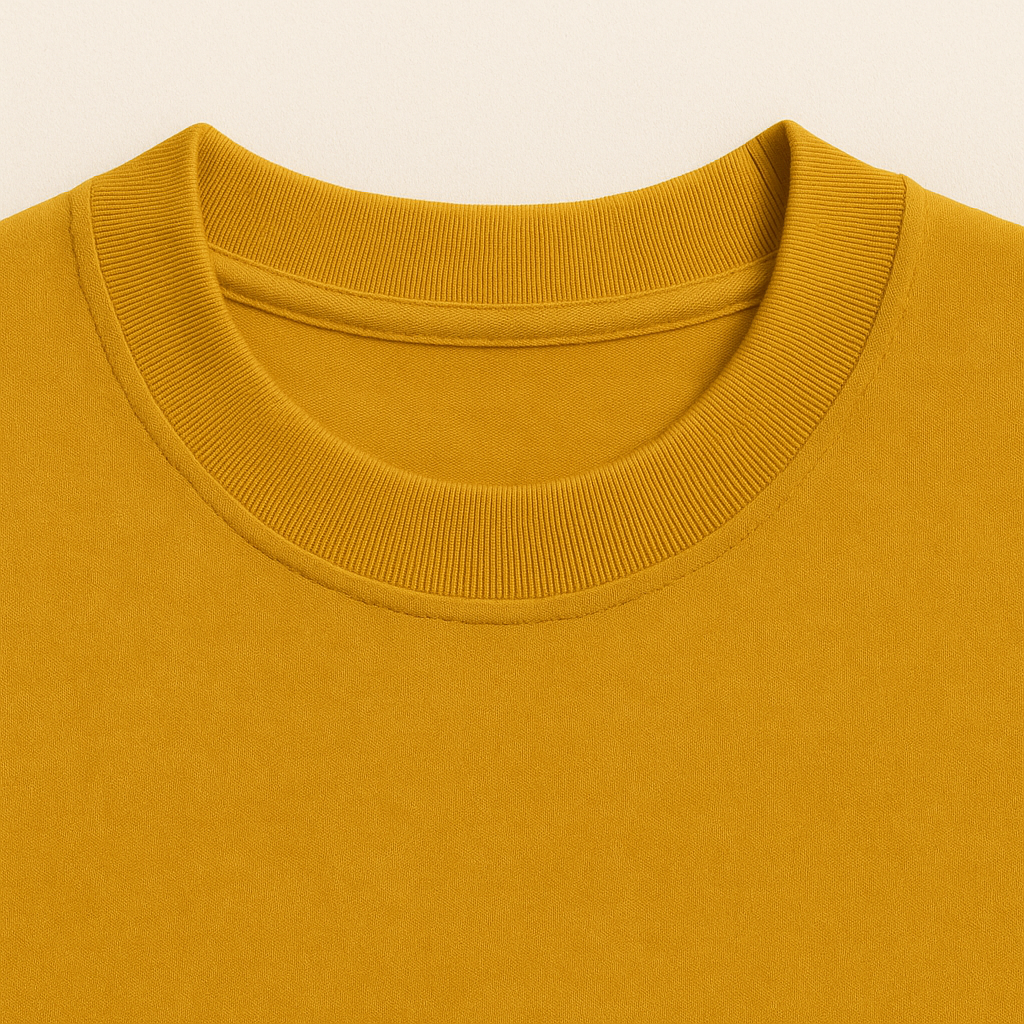 Drop Shoulder Oversized Tee – Mustard Yellow