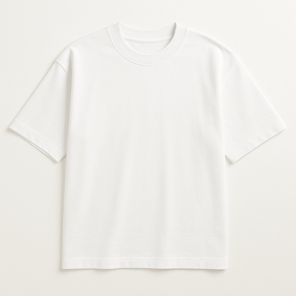 Drop Shoulder Oversized Tee – White