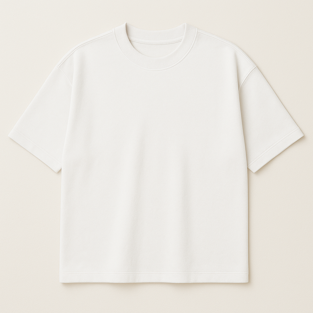 French Terry Oversized Tee – White